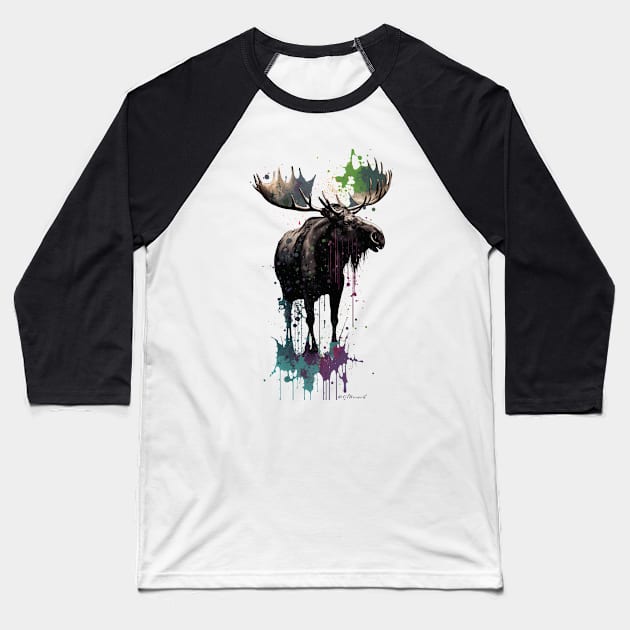 Trophy Bull Moose Baseball T-Shirt by Urban Archeology Shop Gallery